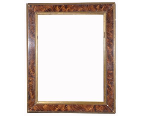 American 1830's Frame. Rabbet Size: 15 x 11.5 in. Overall Framed Size: 18 x 14.5 in. (88-469) (107) Provenance: The historic 