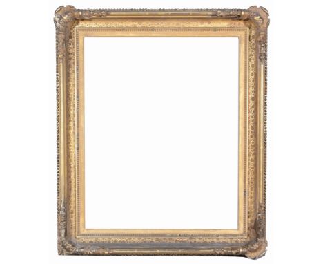 19th C. Hudson River School Frame Rabbet Size: 28.25 x 22.25 in. Overall Framed Size: 34.5 x 29 in. (09-37) (305) Provenance: