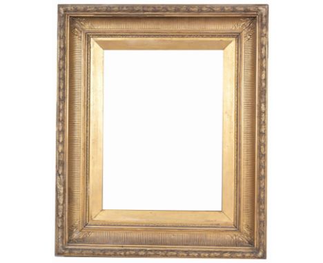 English 1860's Gilt/Wood Frame Rabbet Size: 16 x 12 in. Overall Framed Size: 24 x 20 in. (RC 91-4) (301) Provenance: The hist