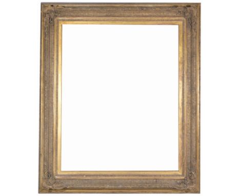 European School Large Gilt Wood Frame. Rabbet Size: 40 1/8 x 34 1/8 in. Overall Framed Size: 51 x 43.5 in. (V 90-140) (313) P