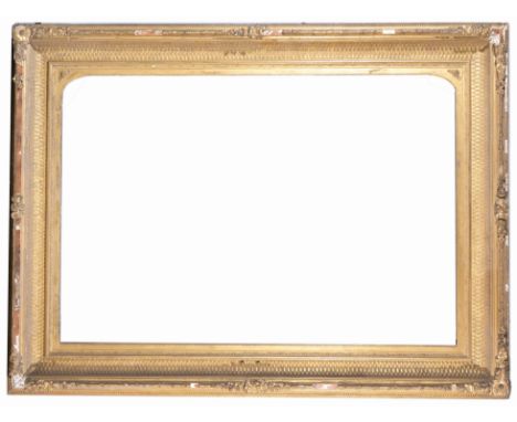 Monumental American School 1850's Gilt/Wood  Frame.  Rabbet Size: 54.5 x 37.5 in. Overall Framed Size: 68 x 50.5 in. (05-56) 