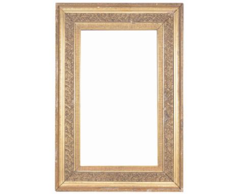 American 1880's Gilt/Wood Frame. Rabbet Size: 30 1/8 x 17 1/8 in. Overall Framed Size: 40 x 27.5 in. (V 90-23) (305) Provenan