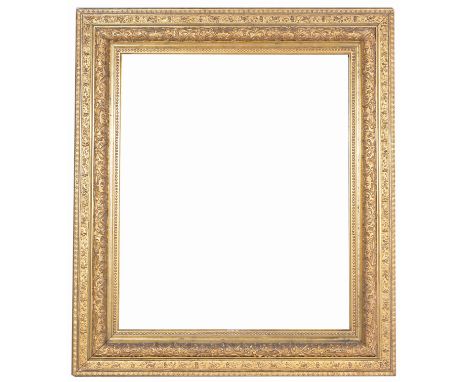 American 1880's Gilt Frame. Rabbet Size: 24 1/8 x 20 1/8 in. Overall Framed Size: 32 x 28 in. (98-218) (306) Provenance: The 