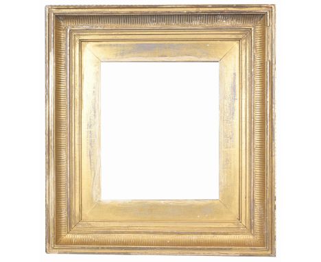 American School Gilt/Wood Frame Rabbet Size: 9.75 x 8 3/8 in. Overall Framed Size: 16.5 x 15 in. (94-103) (303) Provenance: T