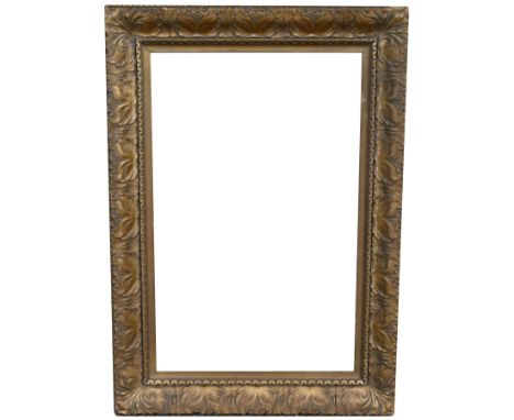 American 1890's Gilt Frame. Rabbet Size: 22 1/8 x 14 1/8 in. Overall Framed Size: 27.5 x 19.5 in. (95-90) (63) Provenance: Th