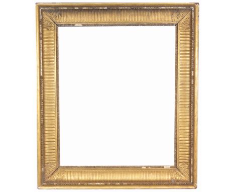 French 1870's Gilt Wood Frame Rabbet Size: 30.75 x 25.75 in. Overall Framed Size: 39 x 34 in. (92-314) (315) Provenance: The 