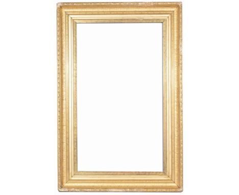 American 1880's Gilt/Wood Frame. Rabbet Size: 32.5 x 19 1/8 in. Overall Framed Size: 40 x 26.5 in. (90-271) (306) Provenance: