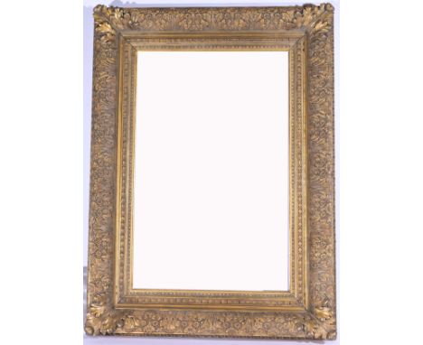 Antique American School Barbizon Frame Rabbet Size: 28 x 18.25 in. Overall Framed Size: 38 x 28 in. (08-117) (1) Provenance: 