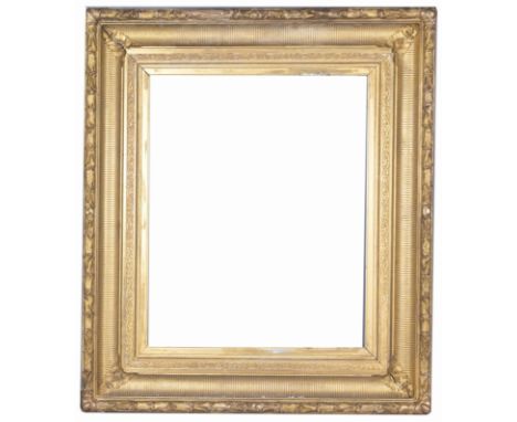 American 1870's Rabbet Size: 27.5 x 22 1/8 in. Overall Framed Size: 40 x 34 in. (98-263) (310) Provenance: The historic perio