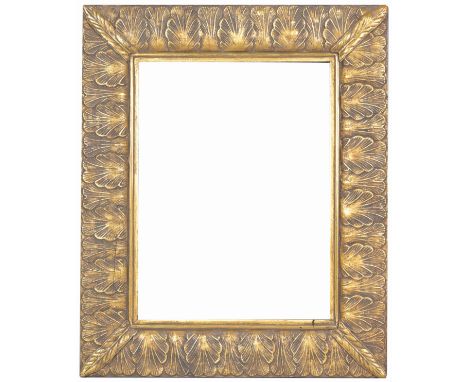 American 1890's Frame. Rabbet Size: 16 1/8 x 12 1/8 in. Overall Framed Size: 22.5 x 18.5 in. (96-12) (303) Provenance: The hi
