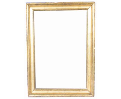 American 1880's Gilt Wood Frame. Rabbet Size: 24 x 16 in. Overall Framed Size: 28 x 20 in. (98-226) (304) Provenance: The his