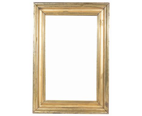 American 1830 Rabbet Size: 22 x 13.5 in. Overall Framed Size: 27 x 19 in. (87-273) (302) Provenance: The historic period fram
