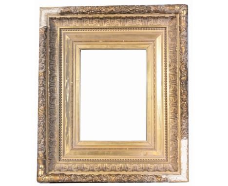 Antique Gilt/Wood Frame. Rabbet Size: 13 x 9.75 in. Overall Framed Size: 23 x 20 in. (88-180) (316) Provenance: The historic 