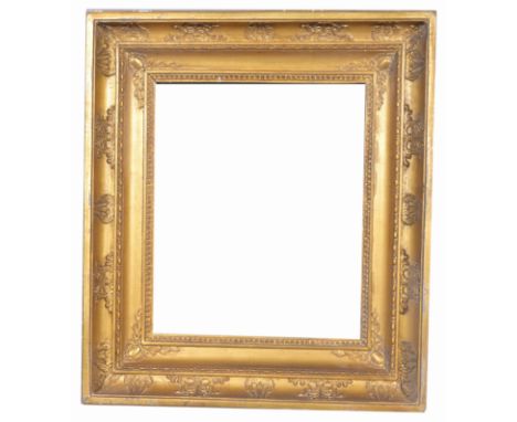 Rabbet Size: 16 x 13 in. Overall Framed Size: 22 x 19 in. (V 90-69) (303) Provenance: The historic period frame collection of