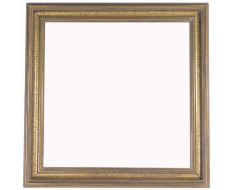 1880's American School Gilt Wood Frame. Rabbet Size: 22 x 22 in. Overall Framed Size: 27 x 27 in. (92-226) (25) Provenance: T