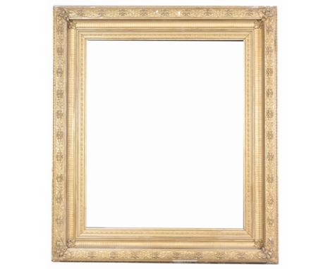 American 1860's Rabbet Size: 24.25 x 20.25 in. Overall Framed Size: 32 x 28 in. (08-181) (306) Provenance: The historic perio