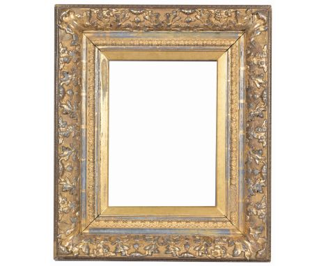 American 1880's Gilt Wood Frame. Rabbet Size: 14 3/8 x 10.25 in. Overall Framed Size: 24 x 20.5 in. (02-42) (303) Provenance: