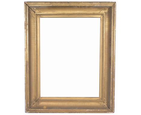 American 1860 Rabbet Size: 28 x 21 in. Overall Framed Size: 26 x 29 in. (86-62) (325) Provenance: The historic period frame c