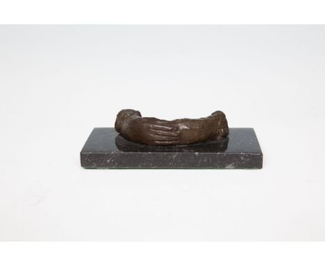 Melanie le Brocquy HRHA (b.1919)Hands Folded (1998)Bronze, 10cm (4”)Signed with initials and No. 1/8