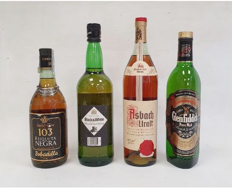 Bottle of Glenfiddich Special Reserve Single Malt Scotch Whisky, 70cl, a bottle of Black &amp; White Choice Old Scotch Whisky