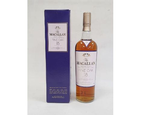 Bottle of The Macallan Fine Oak 18 Single Malt Highland Scotch Whisky, aged 18 years, 70cl