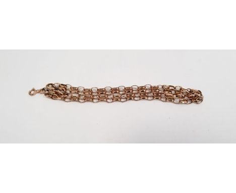 9ct gold chain link necklace, belcher-pattern, approx. 7.4g 