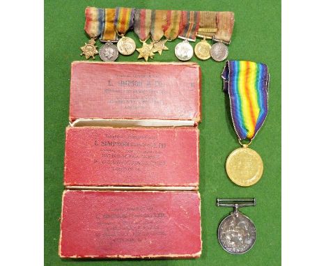 Medals to include The Great War for Civilisation 1914-1919 medal awarded to 5522 Pte R G Whale 6-Lond.R., 1914-1918 medal awa