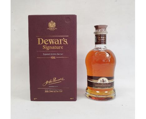 Bottle of Dewar's Signature Blended Scotch Whisky, bottle number A16082, 75cl