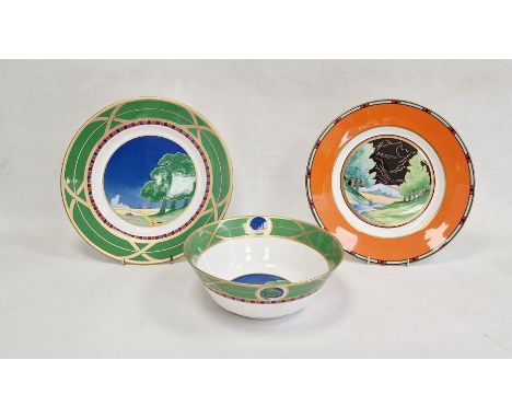 Royal Worcester Art Deco collection 'Lazy Days' bowl, in box and&nbsp;Royal Worcester Art Deco collection 'Lazy Days' plate&n