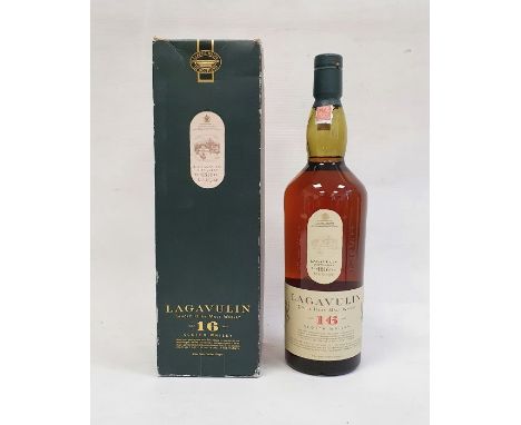 Bottle of Lagavulin Single Islay Malt Scotch Whisky, aged 16 years, 1 litre&nbsp;