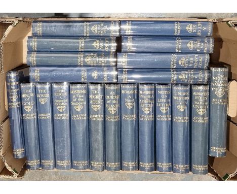 Conrad Joseph "Works" The Gresham&nbsp;Publishing Company 1920's, blue cloth, gilt portrait head to front board, gilt titles,