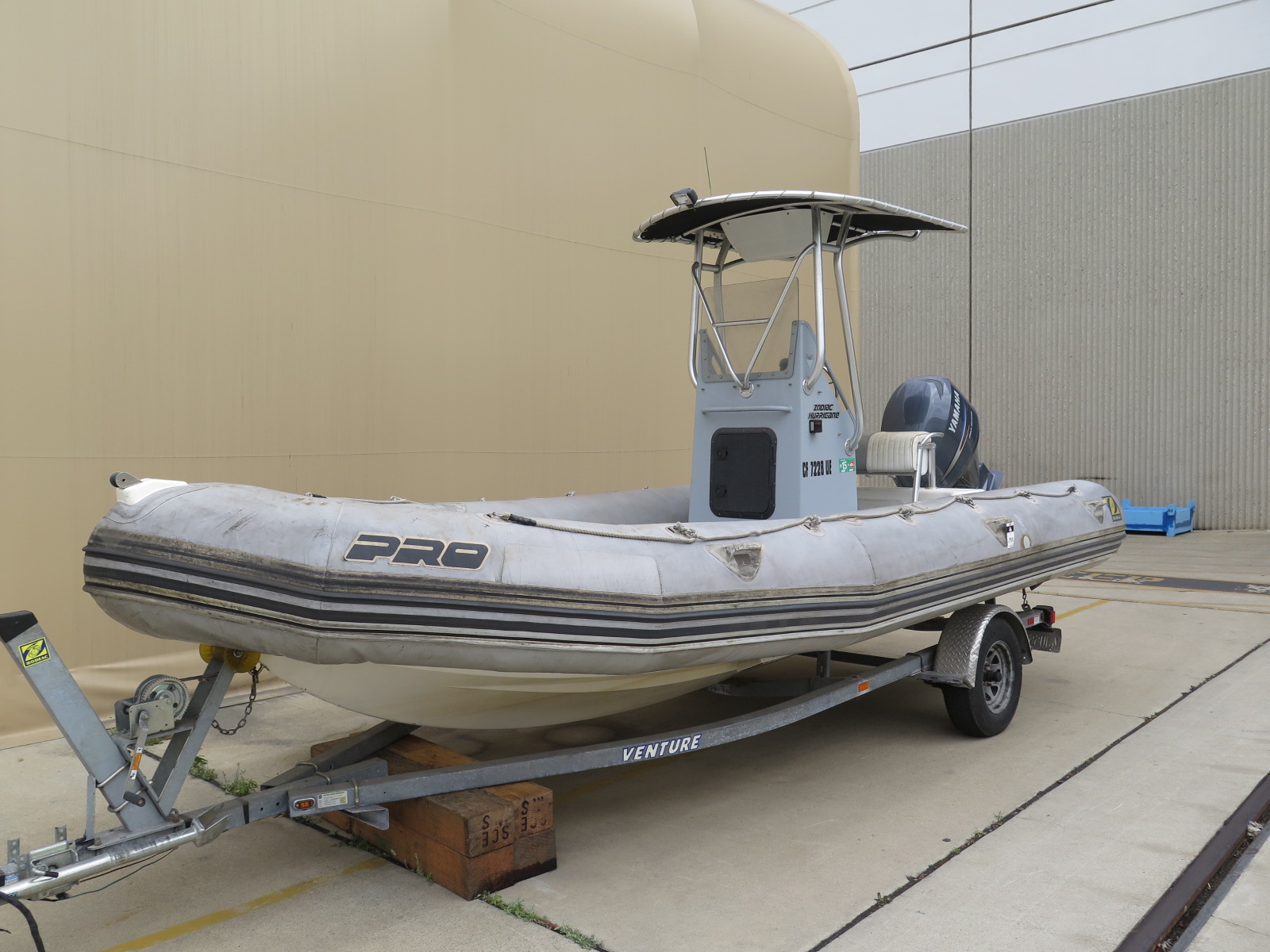 2007 Zodiac Hurricane 21 Hard Bottom Inflatable Boat Hull