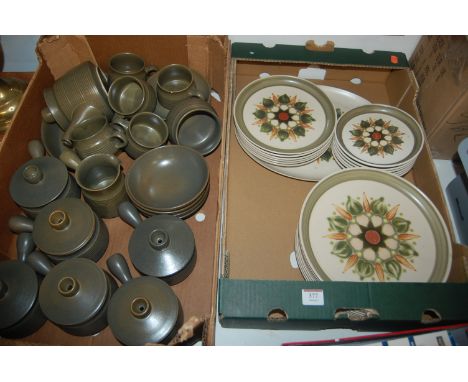 A Langley stoneware part tea and dinner service