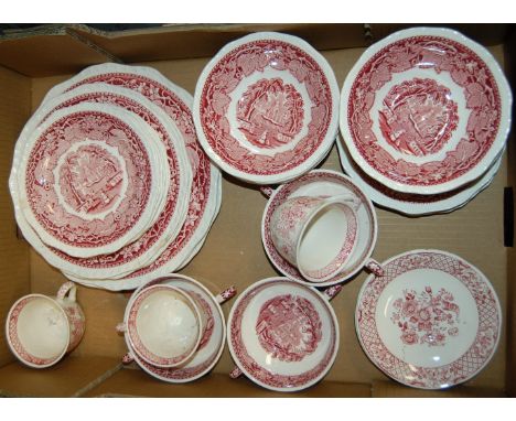 A Masons ironstone part tea and dinner service in the Vista pattern