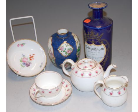 A small collection of miscellaneous items, to include New Chelsea Staffordshire vase, part tea service etc