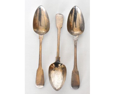 THOMAS DENE; three George III hallmarked silver serving spoons, London 1813, approx 5.6ozt/174g (3).Additional InformationEac