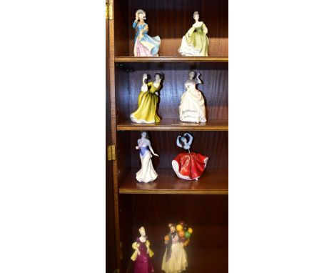 ROYAL DOULTON; eight figures comprising HN2193 'Fair Lady', HN2136 'Delphine', HN3600 'Dawn', HN2378 'Simone', HN4779 'Karen'