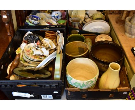 An extensive collection of assorted ceramics including Mei-ling lustre bowls, eggshell part tea service, motto ware, jardiniè