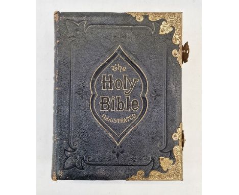 Holy Bible, Rev. John Brown, Edinburgh, Thomas C. Jack, frontis portrait with tissue guard, chromolithic half title, chromoli