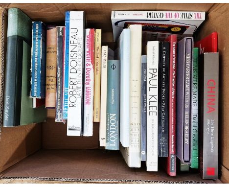 Three boxes of books relating to art and photography, to include:-Rewald, Sabine "Paul Klee, the Berggruen Collection", inspi