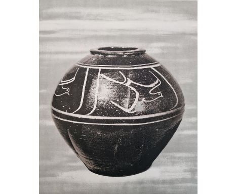 After Bernard Leach (1887-1979)Lithographic print 'Black Jar' printed at the Curwen Studios 1974signed in pencil lower right,