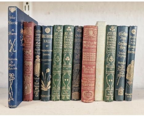 Bindings to include:-Thompson, Hugh (ills)"The Chase, a Poem by William Somerville", George Redway 1896, blue and gilt pictor