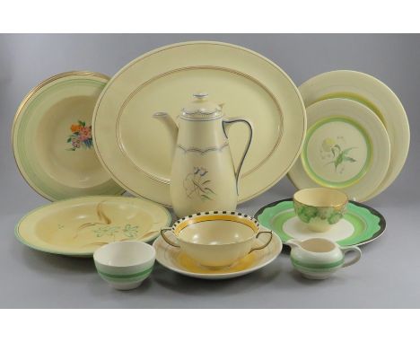 ****** ITEM LOCATION BISHTON HALL**********A mixed group of early twentieth century art deco period Grays Pottery wares c. 19