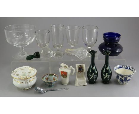 ****** ITEM LOCATION BISHTON HALL**********A collection of nineteenth and twentieth century ceramics and glass, to include: g