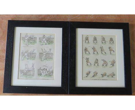 ****** ITEM LOCATION BISHTON HALL**********A pair of framed prints by Frank Reynolds, one depicting cricket and the other gol