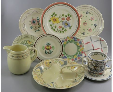 ****** ITEM LOCATION BISHTON HALL**********A group of early twentieth century art deco period Bristol Pottery wares, c. 1910-