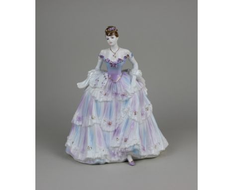 A Coalport porcelain limited edition model of a lady 'The Magic of Old Vienna', numbered 3364, 25.5cm high, with certificate