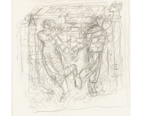 Betty Swanwick/Atalanta and Melanion/pencil sketch, 16cm x 16.5cm/Provenance:Abbott & Holder CONDITION REPORT: ARR Artist's R