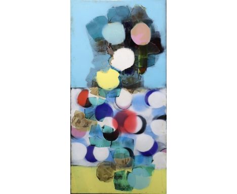 Mark Sawicki and Stefan Knapp (British 1921-1996)/Abstract/enamel on zinc, 122cm x 61cm CONDITION REPORT: ARR Artist's Resale