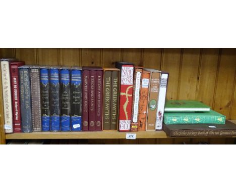 Shelf of folio edition books.